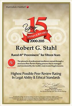 AV Rating Martinadale-Hubbell, Stahl Gasiorowski Criminal Defense Lawyers
