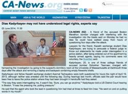 Central Asian News Kadyrbayev Hearings June 2014