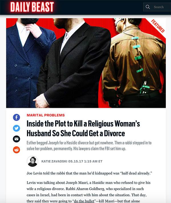 Murder Charges in Hasidic Divorce Case - Defense by Robert Stahl, Esq.